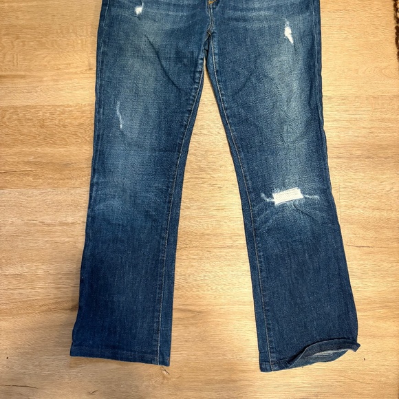 Joe's Jeans- Low Rise Dark Wash with distress - Picture 5 of 5
